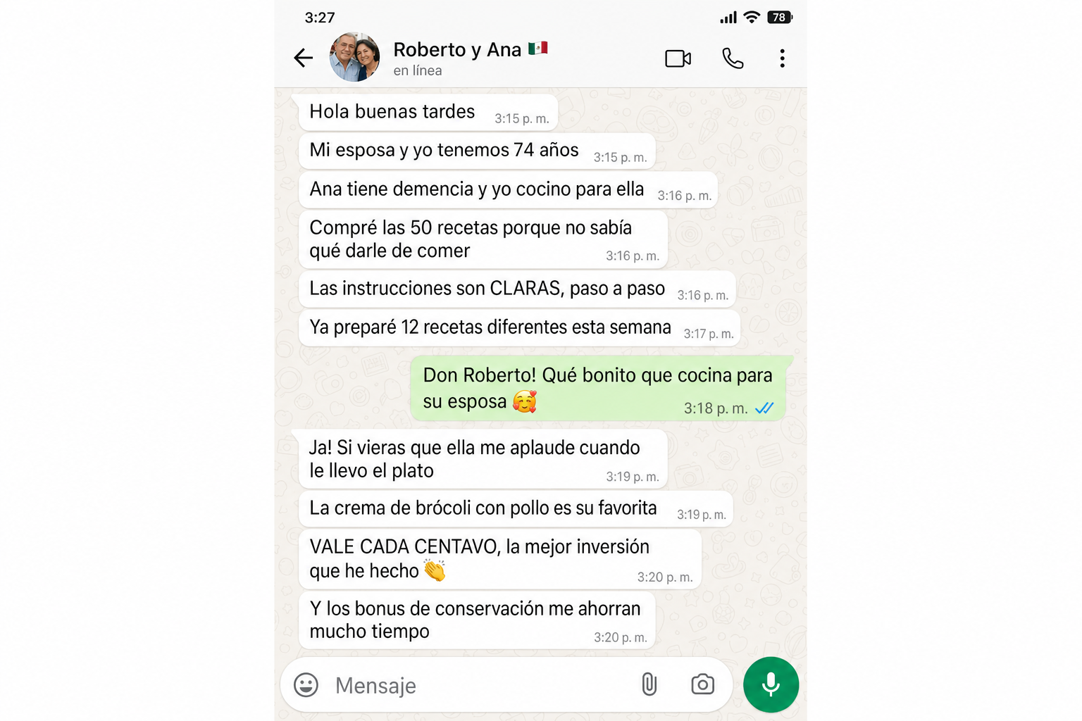 Testimonio WhatsApp 3